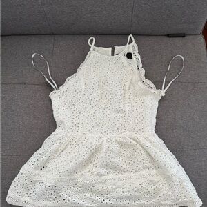 Lulu's White Eyelet Lace Top